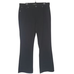 LRL Lauren Jeans Co Jeans Black Classic Bootcut Stretch Flap Pockets Size 16